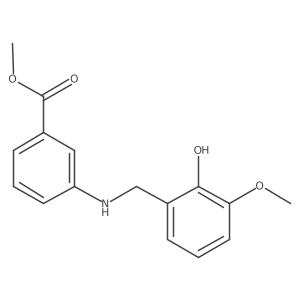 Methyl 3-[(2-hydroxy-3-methoxybenzyl)amino]benzoate Structure