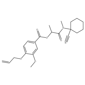 1-[(1-Cyanocyclohexyl)(methyl)carbamoyl]ethyl 3-methoxy-4-(prop-2-en-1-yloxy)benzoate Structure