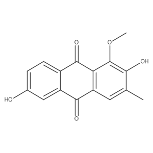 2,6-Dihydroxy-1-methoxy-3-methylanthraquinone结构式