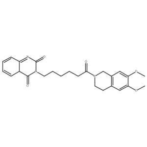 3-[6-(6,7-dimethoxy-3,4-dihydro-1H-isoquinolin-2-yl)-6-oxohexyl]-4aH-quinazoline-2,4-dione结构式