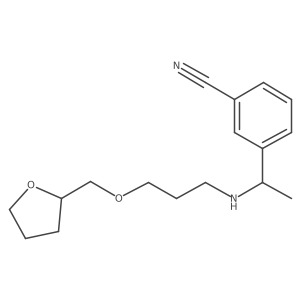 3-[1-[[3-[(Tetrahydro-2-furanyl)methoxy]propyl]amino]ethyl]benzonitrile结构式