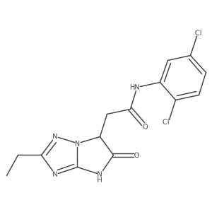 N-(2,5-dichlorophenyl)-2-(2-ethyl-5-oxo-5,6-dihydro-4H-imidazo[1,2-b][1,2,4]triazol-6-yl)acetamide Structure