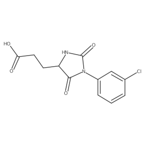 3-[1-(3-Chlorophenyl)-2,5-dioxo-4-imidazolidinyl]propanoic acid Structure