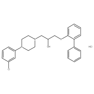 1-([1,1'-Biphenyl]-2-yloxy)-3-(4-(3-chlorophenyl)piperazin-1-yl)propan-2-ol hydrochloride结构式