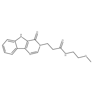 N-(2-methoxyethyl)-3-(4-oxo-4,5-dihydro-3H-pyrimido[5,4-b]indol-3-yl)propanamide Structure