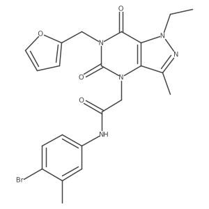 N-(4-bromo-3-methylphenyl)-2-{1-ethyl-6-[(furan-2-yl)methyl]-3-methyl-5,7-dioxo-1H,4H,5H,6H,7H-pyrazolo[4,3-d]pyrimidin-4-yl}acetamide Structure