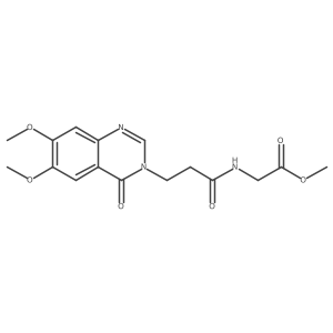methyl N-[3-(6,7-dimethoxy-4-oxoquinazolin-3(4H)-yl)propanoyl]glycinate结构式