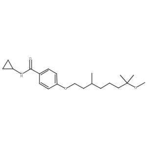 N-Cyclopropyl-4-[(7-methoxy-3,7-dimethyloctyl)oxy]benzamide结构式