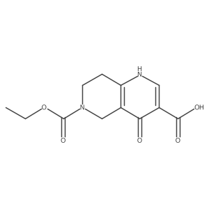 6-(Ethoxycarbonyl)-4-oxo-1,4,5,6,7,8-hexahydro-1,6-naphthyridine-3-carboxylic acid Structure