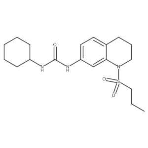 1-Cyclohexyl-3-(1-(propylsulfonyl)-1,2,3,4-tetrahydroquinolin-7-yl)urea Structure