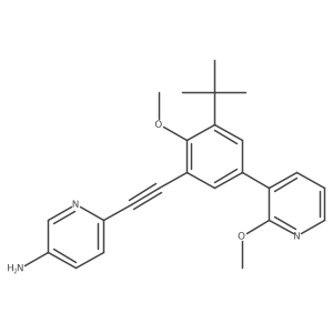 6-[3-Tert-butyl-2-methoxy-5-(2-methoxy-pyridin-3-yl)-phenylethynyl]-pyridin-3-ylamine Structure