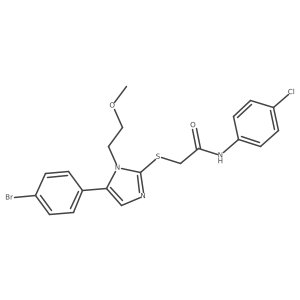 2-((5-(4-bromophenyl)-1-(2-methoxyethyl)-1H-imidazol-2-yl)thio)-N-(4-chlorophenyl)acetamide结构式