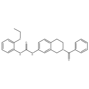 1-(2-Benzoyl-1,2,3,4-tetrahydroisoquinolin-7-yl)-3-(2-ethoxyphenyl)urea结构式