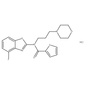 N-(4-fluorobenzo[d]thiazol-2-yl)-N-(3-morpholinopropyl)thiophene-2-carboxamide hydrochloride结构式
