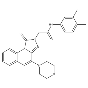 N-(3,4-dimethylphenyl)-2-(4-morpholino-1-oxo-[1,2,4]triazolo[4,3-a]quinoxalin-2(1H)-yl)acetamide结构式