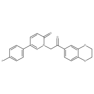 2-[2-(2,3-dihydro-1,4-benzodioxin-6-yl)-2-oxoethyl]-6-(4-fluorophenyl)pyridazin-3(2H)-one Structure