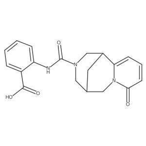 2-{[(8-Oxo-1,5,6,8-tetrahydro-2H-1,5-methanopyrido[1,2-a][1,5]diazocin-3(4H)-yl)carbonyl]amino}benzoic acid结构式