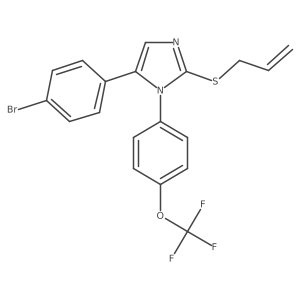 2-(allylthio)-5-(4-bromophenyl)-1-(4-(trifluoromethoxy)phenyl)-1H-imidazole结构式