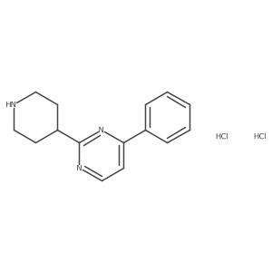 4-Phenyl-2-(piperidin-4-yl)pyrimidine dihydrochloride结构式