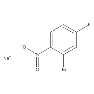 2-Bromo-4-fluorobenzenesulfinic acid sodium salt结构式