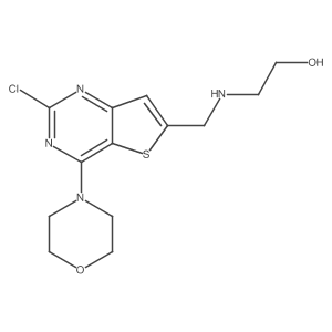2-[(2-Chloro-4-morpholin-4-ylthieno[3,2-d]pyrimidin-6-yl)methylamino]ethanol结构式