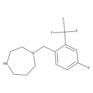 1-{[4-Fluoro-2-(trifluoromethyl)phenyl]methyl}-1,4-diazepane Structure