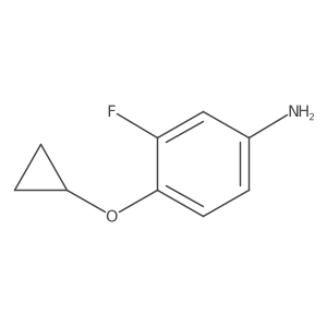 4-Cyclopropoxy-3-fluoroaniline结构式