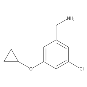 (3-Chloro-5-cyclopropoxyphenyl)methanamine Structure