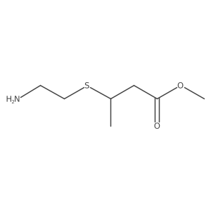 Methyl 3-[(2-aminoethyl)sulfanyl]butanoate结构式