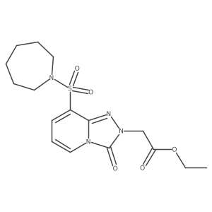 ethyl 2-(8-(azepan-1-ylsulfonyl)-3-oxo-[1,2,4]triazolo[4,3-a]pyridin-2(3H)-yl)acetate结构式