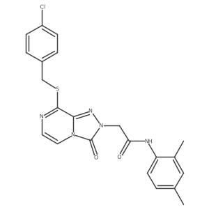 2-{8-[(4-chlorobenzyl)sulfanyl]-3-oxo[1,2,4]triazolo[4,3-a]pyrazin-2(3H)-yl}-N-(2,4-dimethylphenyl)acetamide结构式