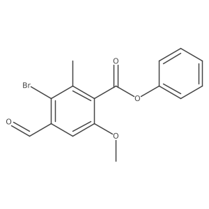 Phenyl 3-bromo-4-formyl-6-methoxy-2-methylbenzoate Structure