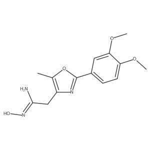 (1Z)-2-[2-(3,4-dimethoxyphenyl)-5-methyl-1,3-oxazol-4-yl]-N'-hydroxyethanimidamide Structure