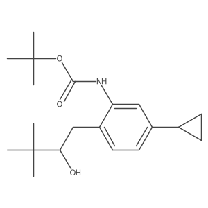 Tert-butyl[5-cyclopropyl-2-(2-hydroxy-3,3-dimethylbutyl)phenyl]carbamate结构式