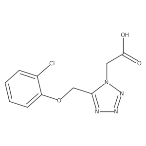 2-(5-((2-Chlorophenoxy)methyl)-1H-tetrazol-1-yl)acetic acid Structure