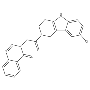 3-[2-(8-chloro-1,3,4,5-tetrahydro-2H-pyrido[4,3-b]indol-2-yl)-2-oxoethyl]-4(3H)-quinazolinone Structure