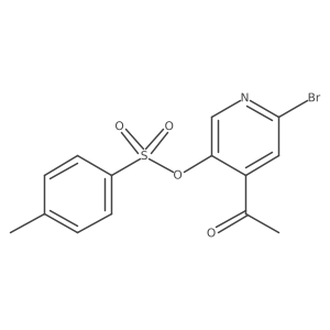 4-Acetyl-6-bromopyridin-3-yl 4-methylbenzenesulfonate结构式