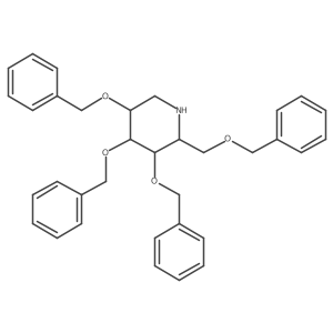 3,4,5-Tris(benzyloxy)-2-((benzyloxy)methyl)piperidine Structure