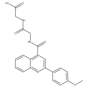 N-{[2-(4-methoxyphenyl)quinolin-4-yl]carbonyl}glycylglycine结构式