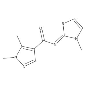 1H-Pyrazole-4-carboxamide, 1,5-dimethyl-N-(3-methyl-2(3H)-thiazolylidene)-结构式