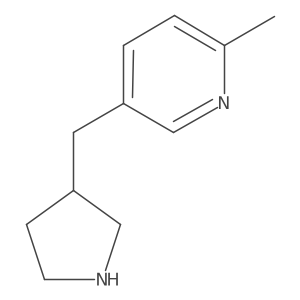 2-Methyl-5-[(pyrrolidin-3-yl)methyl]pyridine Structure