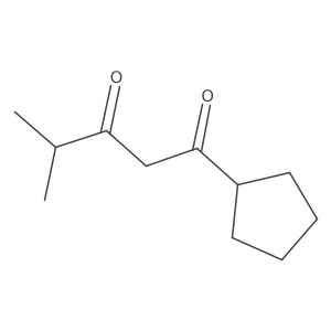 1-Cyclopentyl-4-methylpentane-1,3-dione结构式