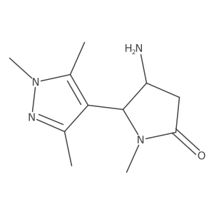 4-amino-1-methyl-5-(trimethyl-1H-pyrazol-4-yl)pyrrolidin-2-one结构式