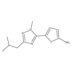 5-(3-Isobutyl-1-methyl-1h-1,2,4-triazol-5-yl)thiophen-2-amine结构式