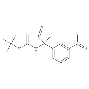 tert-butyl N-[2-(3-nitrophenyl)-1-oxopropan-2-yl]carbamate结构式