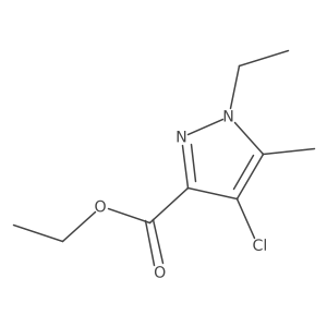 Ethyl 4-chloro-1-ethyl-5-methyl-1H-pyrazole-3-carboxylate Structure