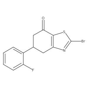 2-Bromo-5-(2-fluorophenyl)-5,6-dihydrobenzo[d]thiazol-7(4H)-one结构式