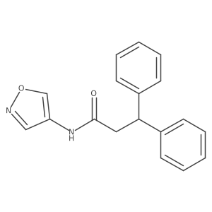 N-(isoxazol-4-yl)-3,3-diphenylpropanamide结构式