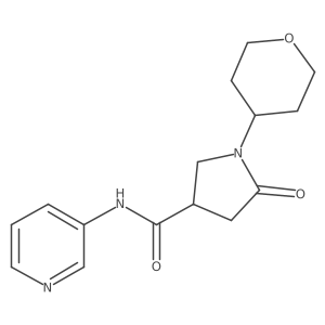 5-oxo-N-(pyridin-3-yl)-1-(tetrahydro-2H-pyran-4-yl)pyrrolidine-3-carboxamide Structure