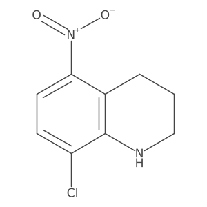 8-Chloro-5-nitro-1,2,3,4-tetrahydroquinoline结构式